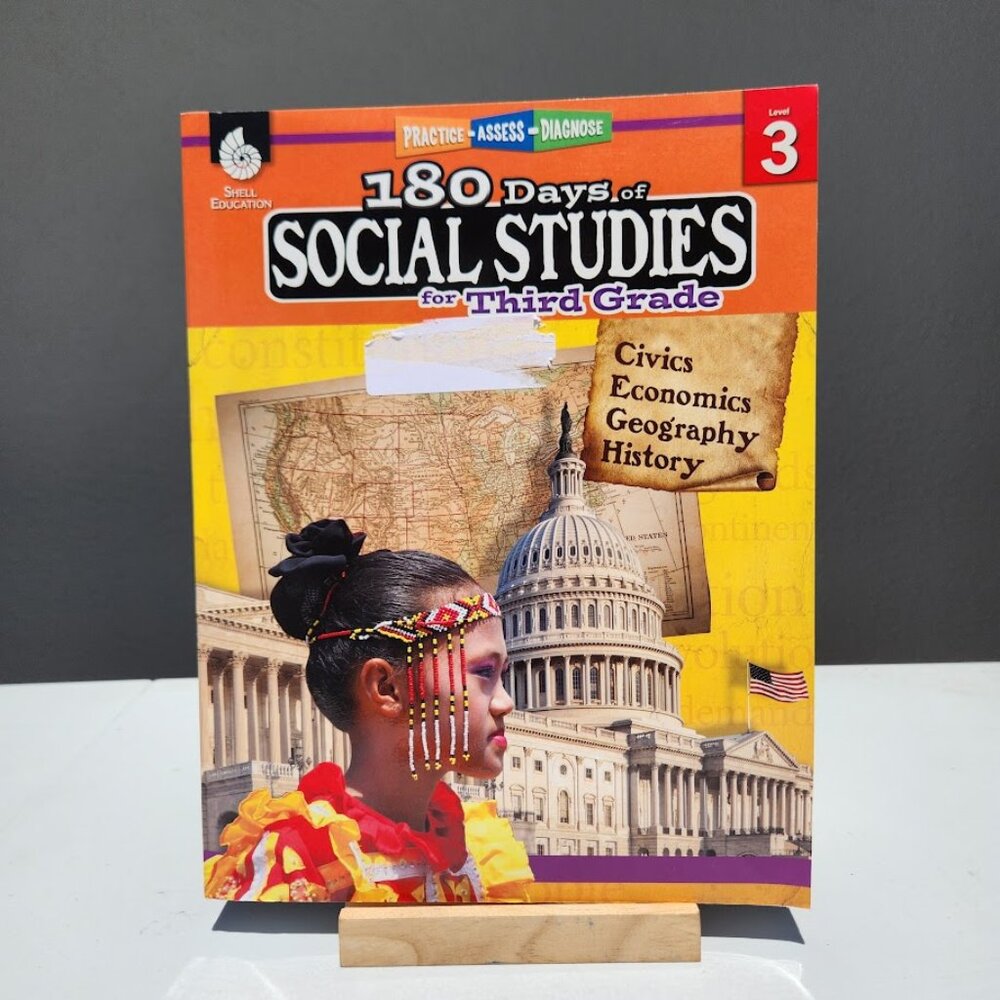 NEW 180 Days of Social Studies 3rd Grade Workbook Book Classroom Homeschool Prac